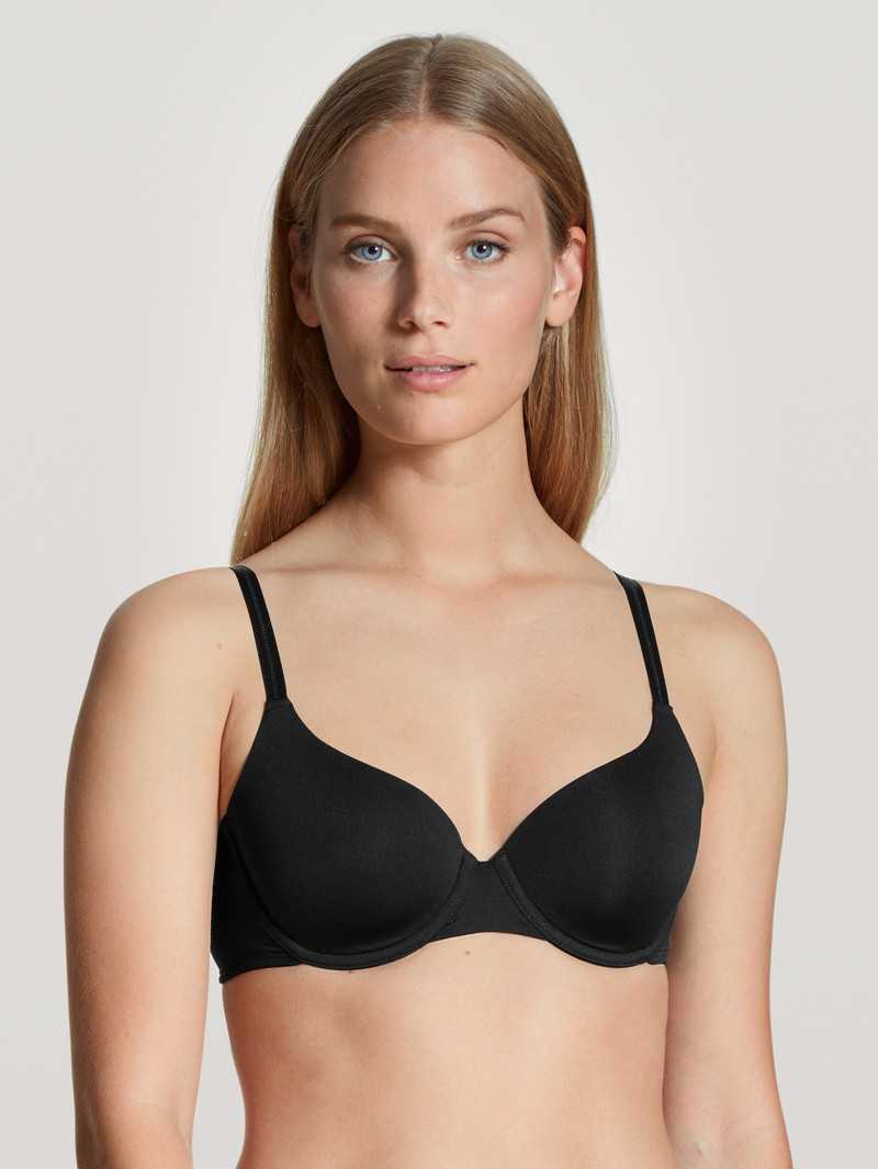 Sous Vêtement Calida Eco Sense Bra With Underwiring Schwarz Femme | BQH-9639509