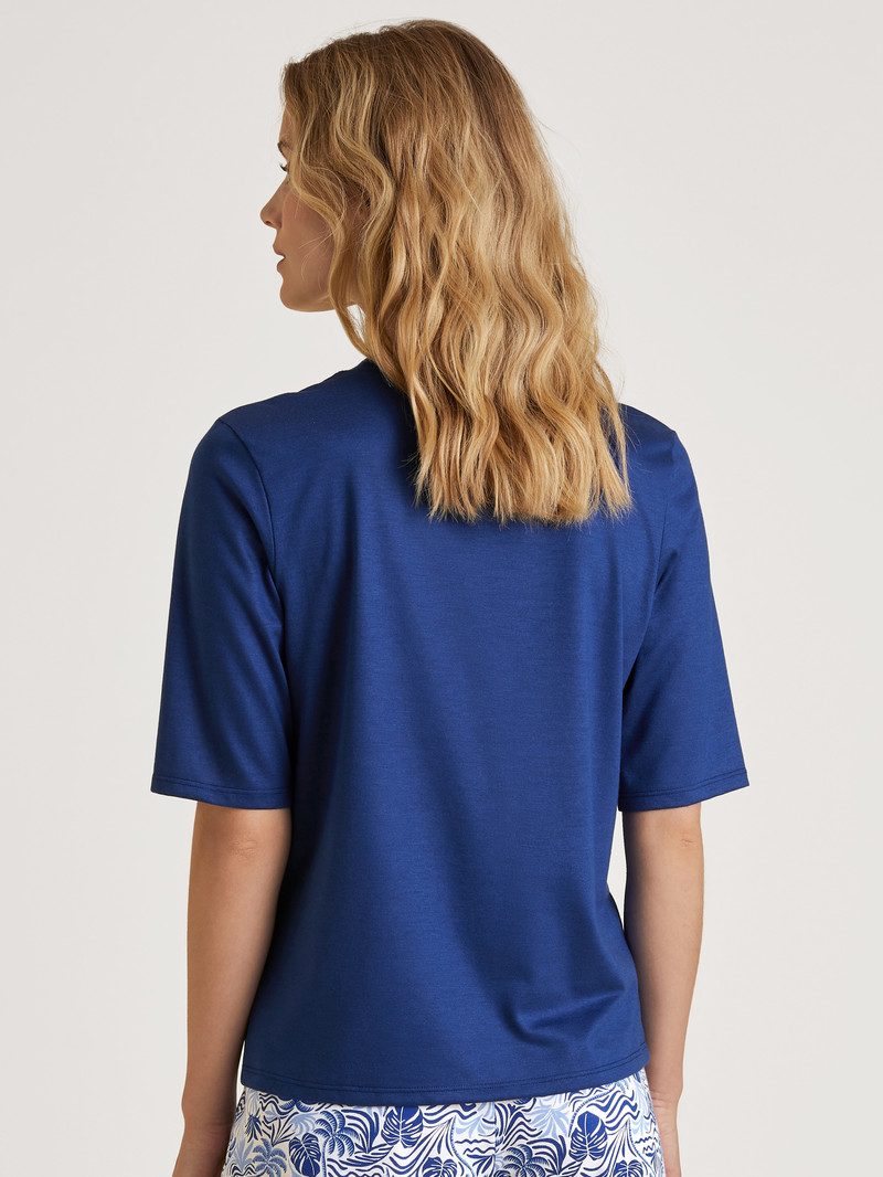 Loungewear Calida Favourites Serenity Shirt Short Sleeve Bleu Femme | CWW-7140793