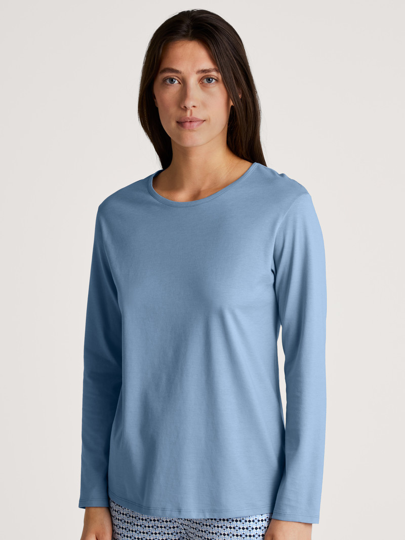 Loungewear Calida Favourites Joy Shirt Long Sleeve Endless Sky Femme | PXH-9233402