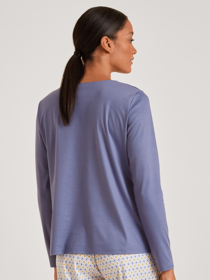 Loungewear Calida Favourites Lavender Shirt Long Sleeve Violette Femme | QLQ-8297987