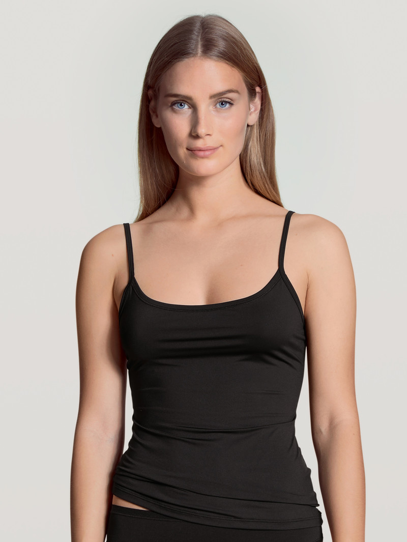 Sous Vêtement Calida Eco Sense Spaghetti Top Schwarz Femme | MDD-4792046