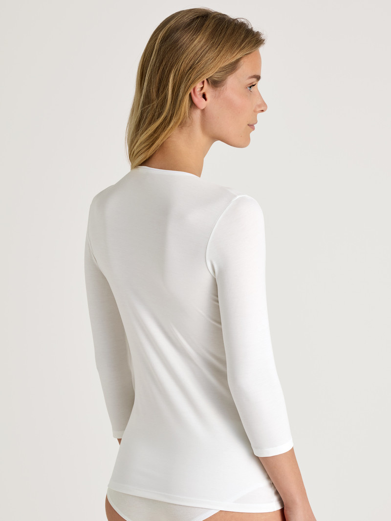 Sous Vêtement Calida Special Shirt 3/4 Sleeve Weiss Femme | SCA-8364147