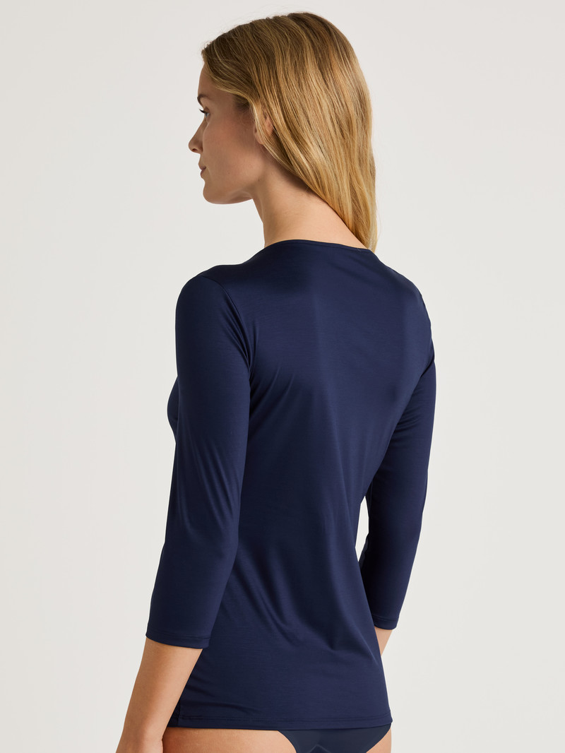 Sous Vêtement Calida Special Shirt 3/4 Sleeve Bleu Femme | LBI-2731287