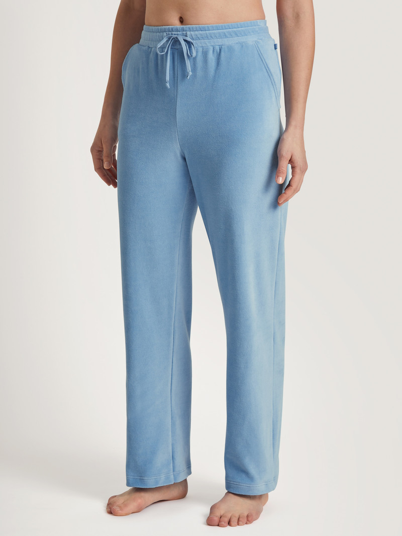 Loungewear Calida Lounge Velours Velour Pants Endless Sky Femme | GJZ-0946693