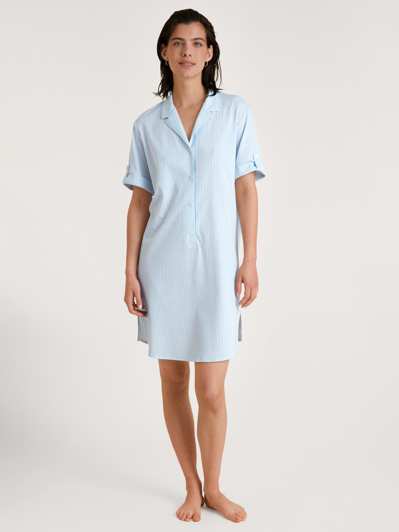 Loungewear Calida Amalfi Journey Nightdress, Length 95 Cm Bleu Femme | FIJ-7322147