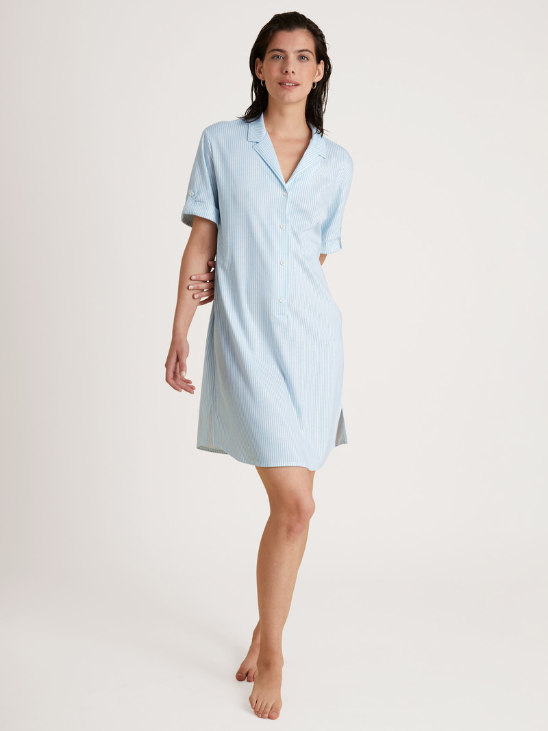 Loungewear Calida Amalfi Journey Nightdress, Length 95 Cm Bleu Femme | FIJ-7322147