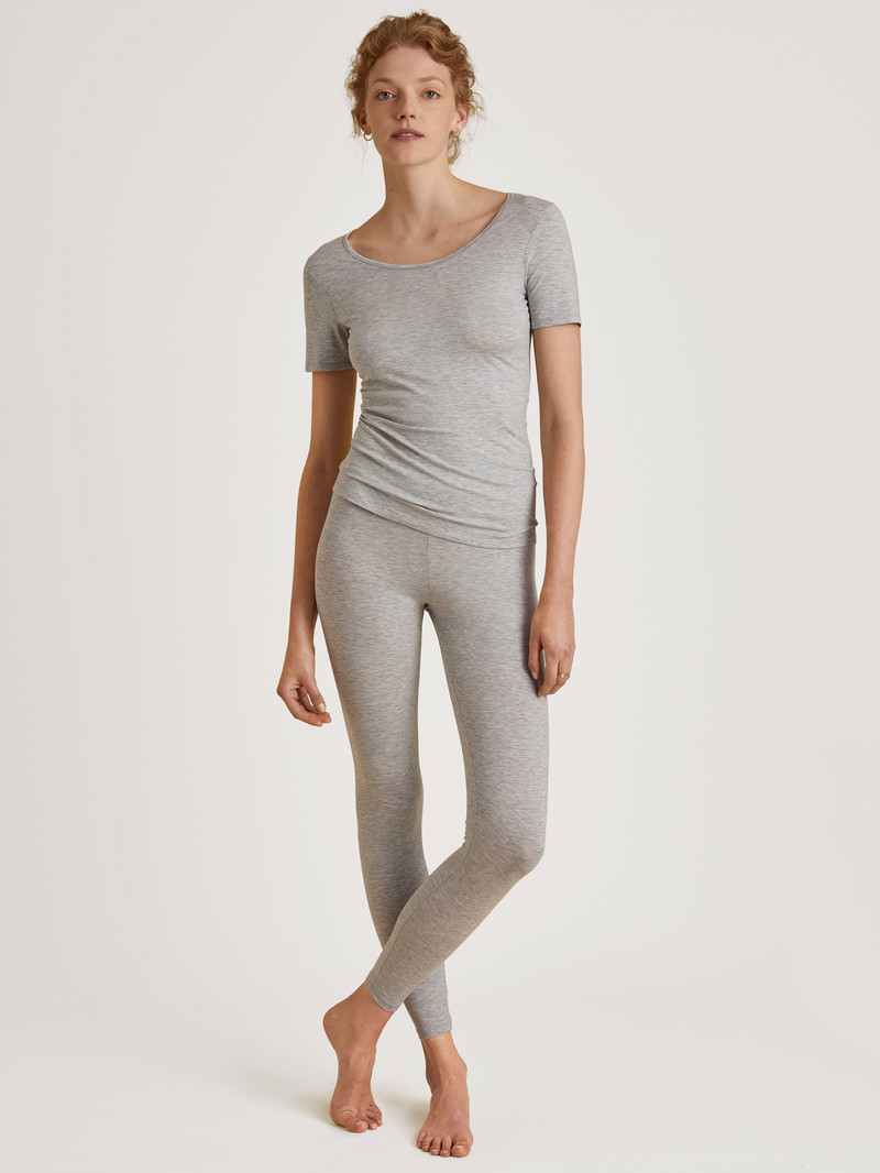 Loungewear Calida Natural Comfort Leggings Grise Femme | AVI-9314941