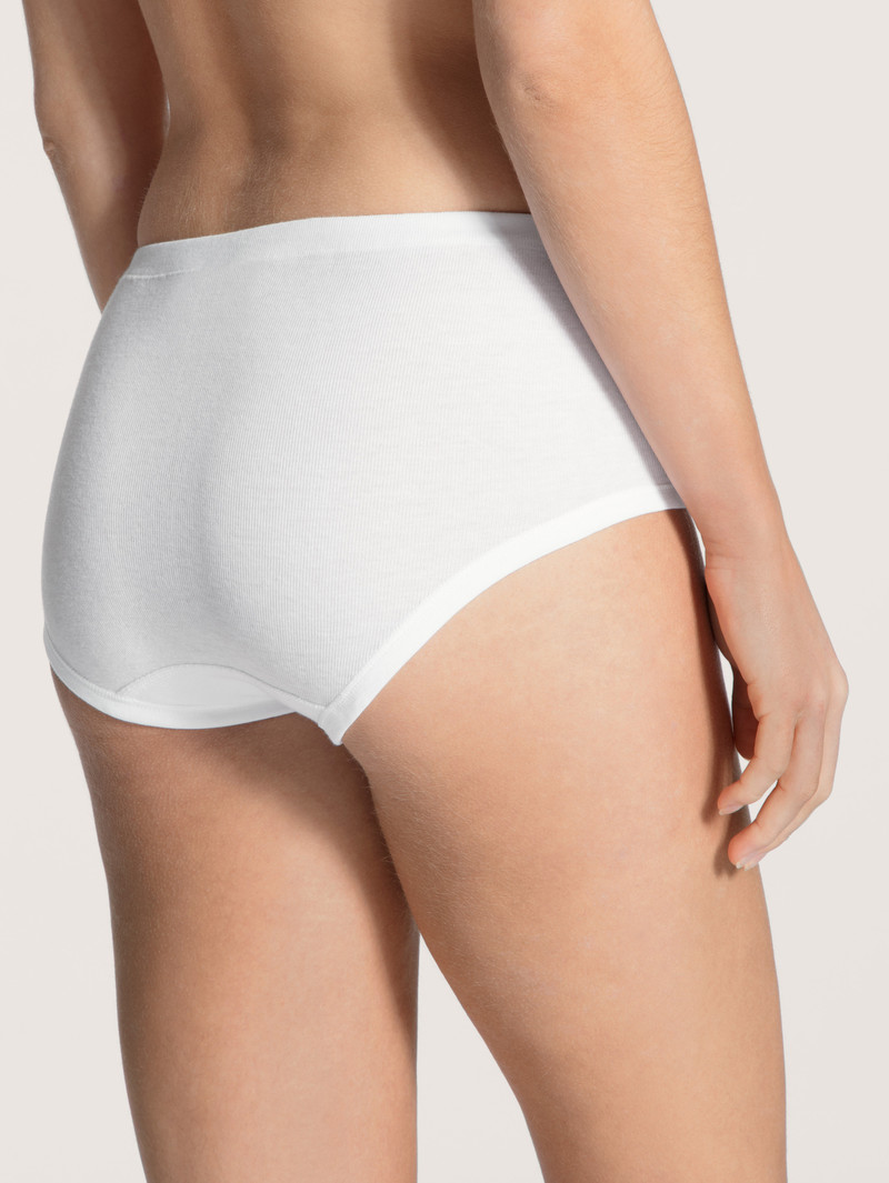 Sous Vêtement Calida Iconics Midi-brief, 2er-pack Weiss Femme | MHJ-6926074