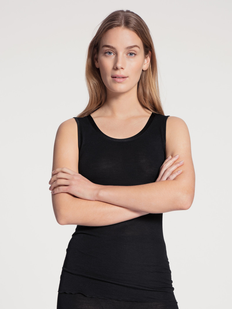 Sous Vêtement Calida True Confidence Tank Top Ws Schwarz Femme | ETI-5355075