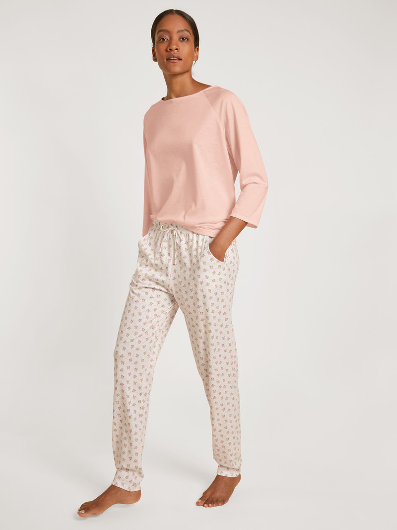 Loungewear Calida Favourites Rosy Shirt 3/4 Sleeve Pearl Blush Femme | FWU-7676647