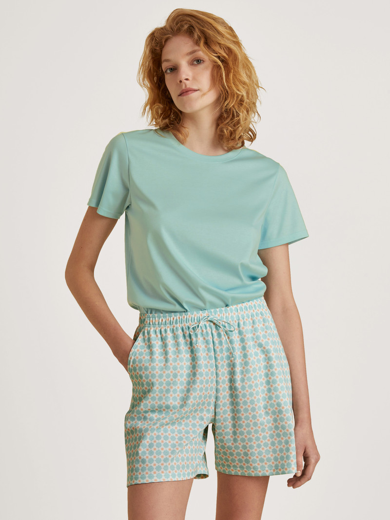 Loungewear Calida Favourites Balance Shirt Short Sleeve Bleu Femme | STZ-9880124