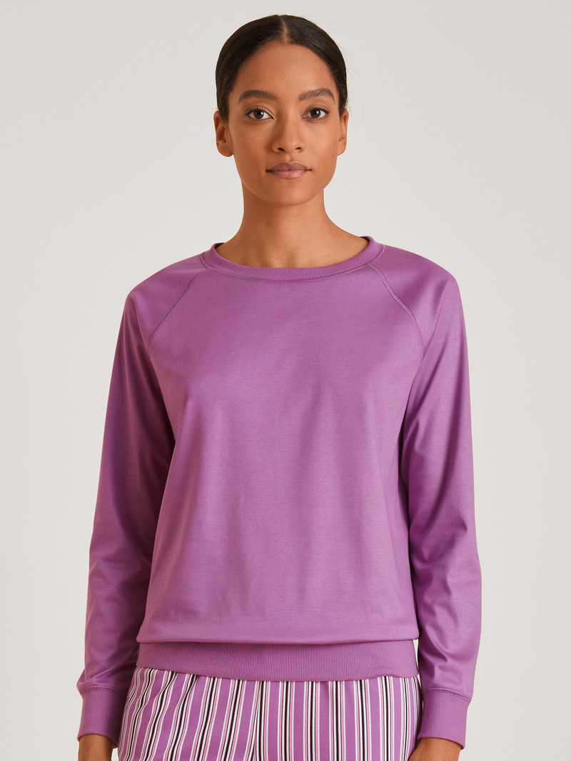 Loungewear Calida Favourites Kiss Shirt Long Sleeve Mulberry Mauve Femme | ADL-4224259