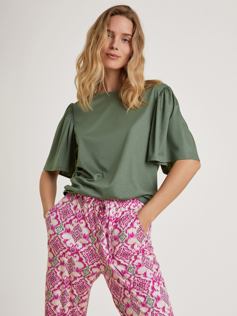 Loungewear Calida Favourites Healing Shirt Short Sleeve Vert Femme | DRR-5514052