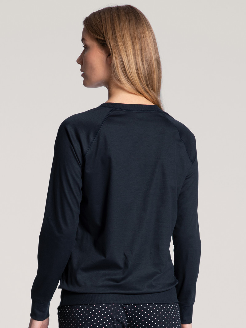 Loungewear Calida Favourites Dreams Shirt Long Sleeve Noir Bleu Femme | JJE-6752525