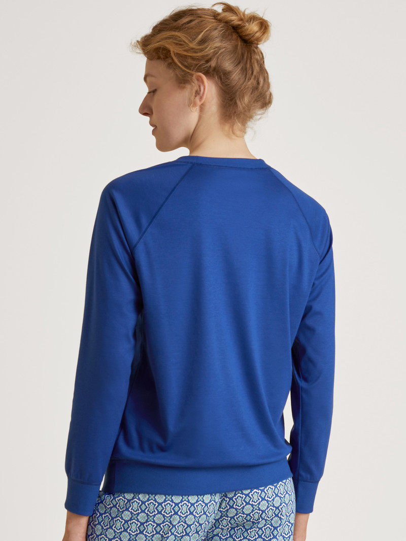 Loungewear Calida Favourites Energy Shirt Long Sleeve Bleu Femme | JLM-7380398