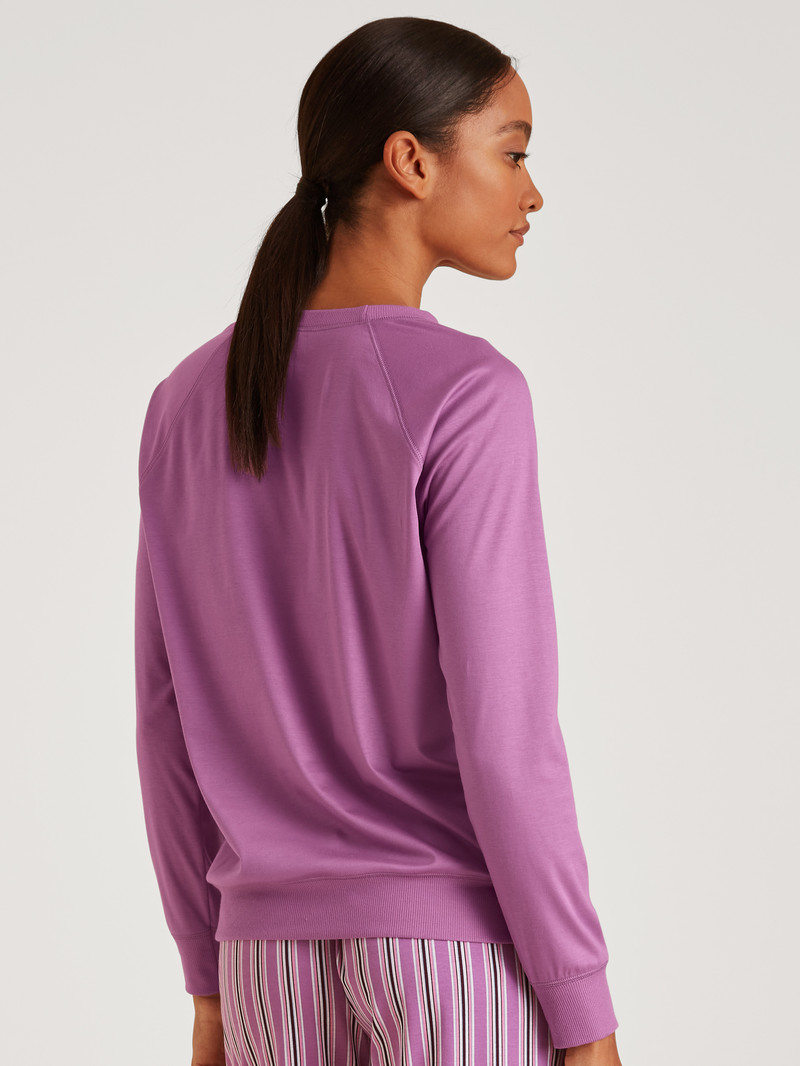 Loungewear Calida Favourites Kiss Shirt Long Sleeve Mulberry Mauve Femme | ADL-4224259