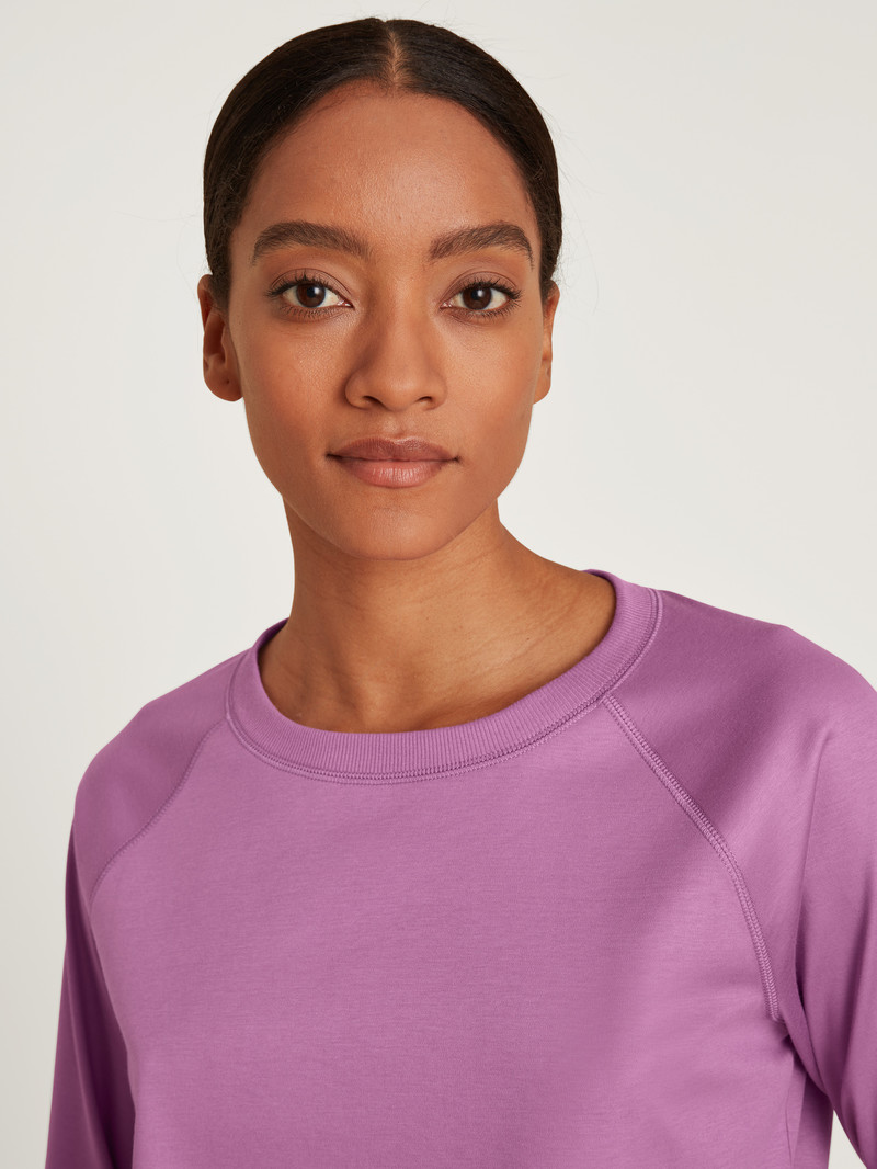 Loungewear Calida Favourites Kiss Shirt Long Sleeve Mulberry Mauve Femme | ADL-4224259