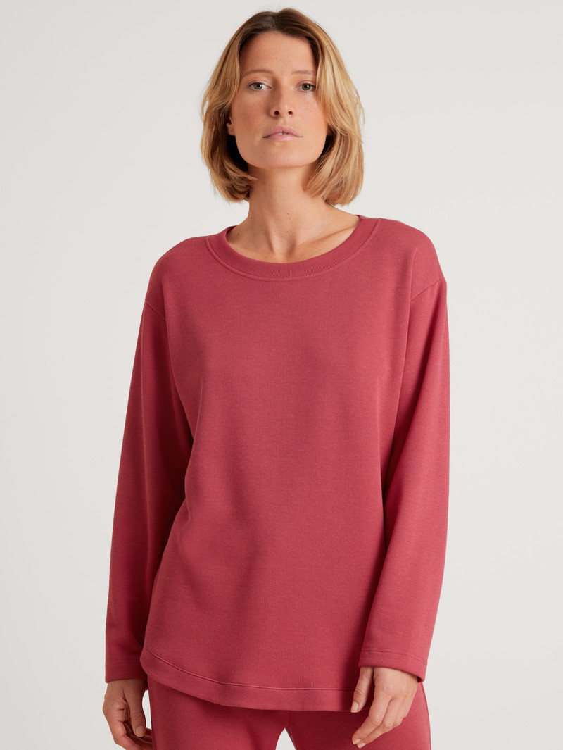 Loungewear Calida Lounge Butterfly Sweater Long-sleeve Rouge Femme | IGH-0260042