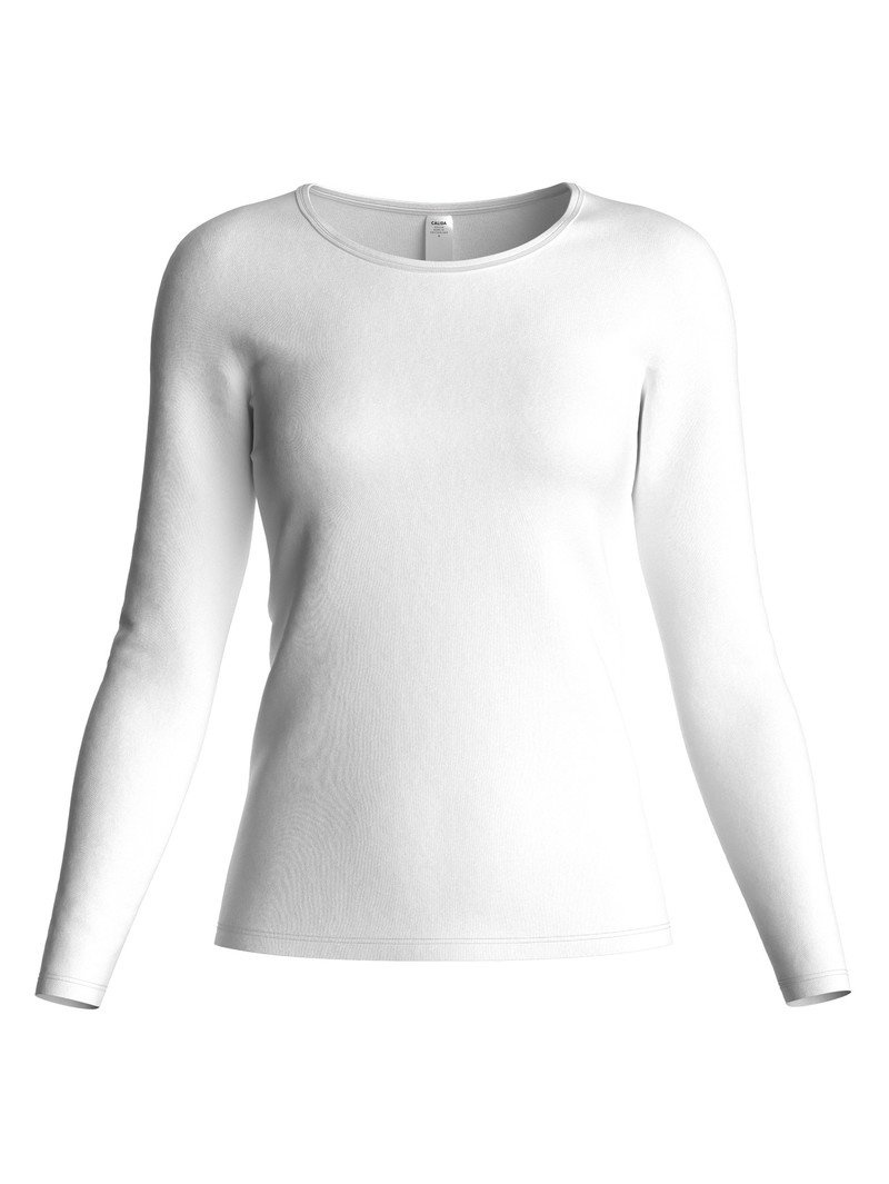 Sous Vêtement Calida Natural Comfort Shirt Long Sleeve Weiss Femme | BMA-9990806