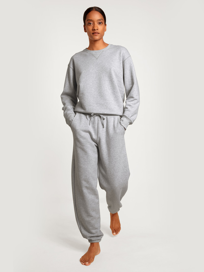 Loungewear Calida Circular Lounge Sweatshirt, Cradle To Cradle Certified Grise Femme | XZZ-4251463