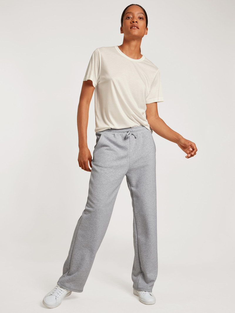 Loungewear Calida Circular Lounge Shirt Short Sleeve, Cradle To Cradle Certified Blanche Femme | EQH-3047990