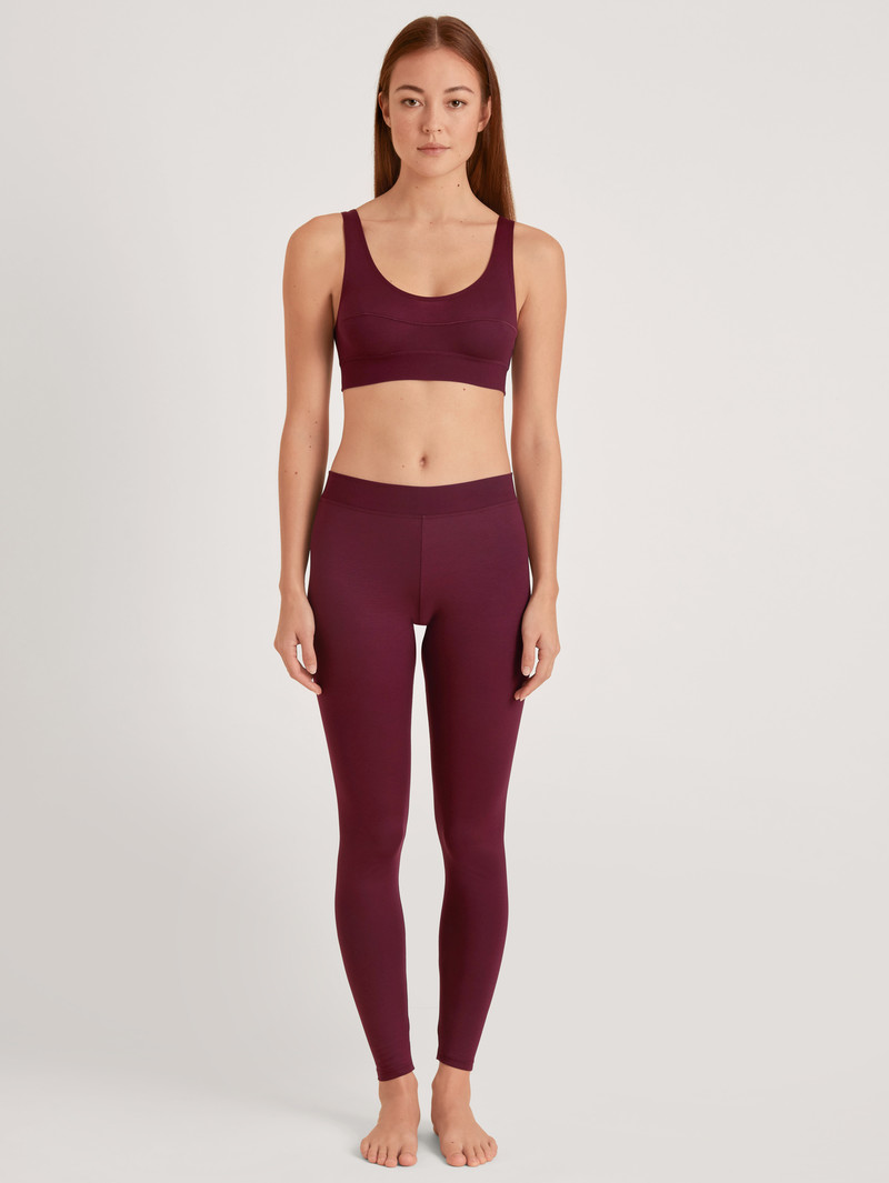 Loungewear Calida Elastic Leggings Rouge Femme | BVQ-3252010