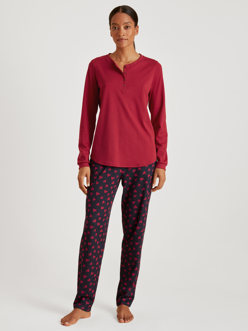 Loungewear Calida Favourites Holidays Shirt Long-sleeve Rouge Femme | VRK-3436192