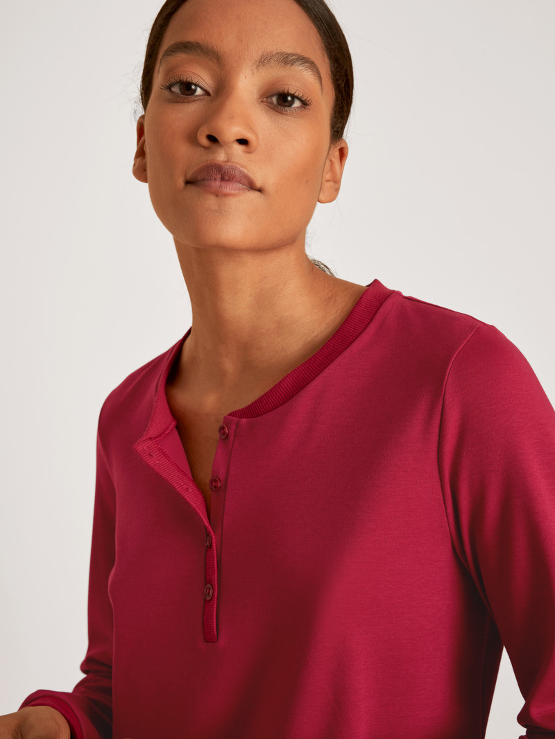 Loungewear Calida Favourites Holidays Shirt Long-sleeve Rouge Femme | VRK-3436192