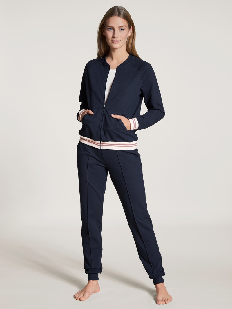 Loungewear Calida Favourites Lounge Jacket Noir Bleu Femme | RRX-4446064