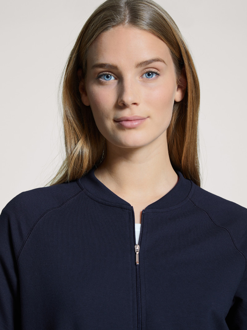 Loungewear Calida Favourites Lounge Jacket Noir Bleu Femme | RRX-4446064