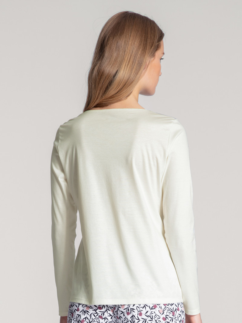 Loungewear Calida Favourites Dreams Shirt Long Sleeve Blanche Femme | WDT-5183977