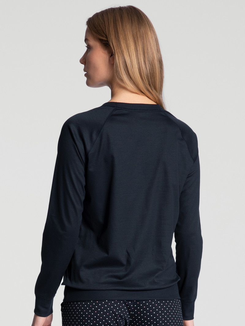 Loungewear Calida Favourites Dreams Shirt Long Sleeve Noir Bleu Femme | OIS-4698283