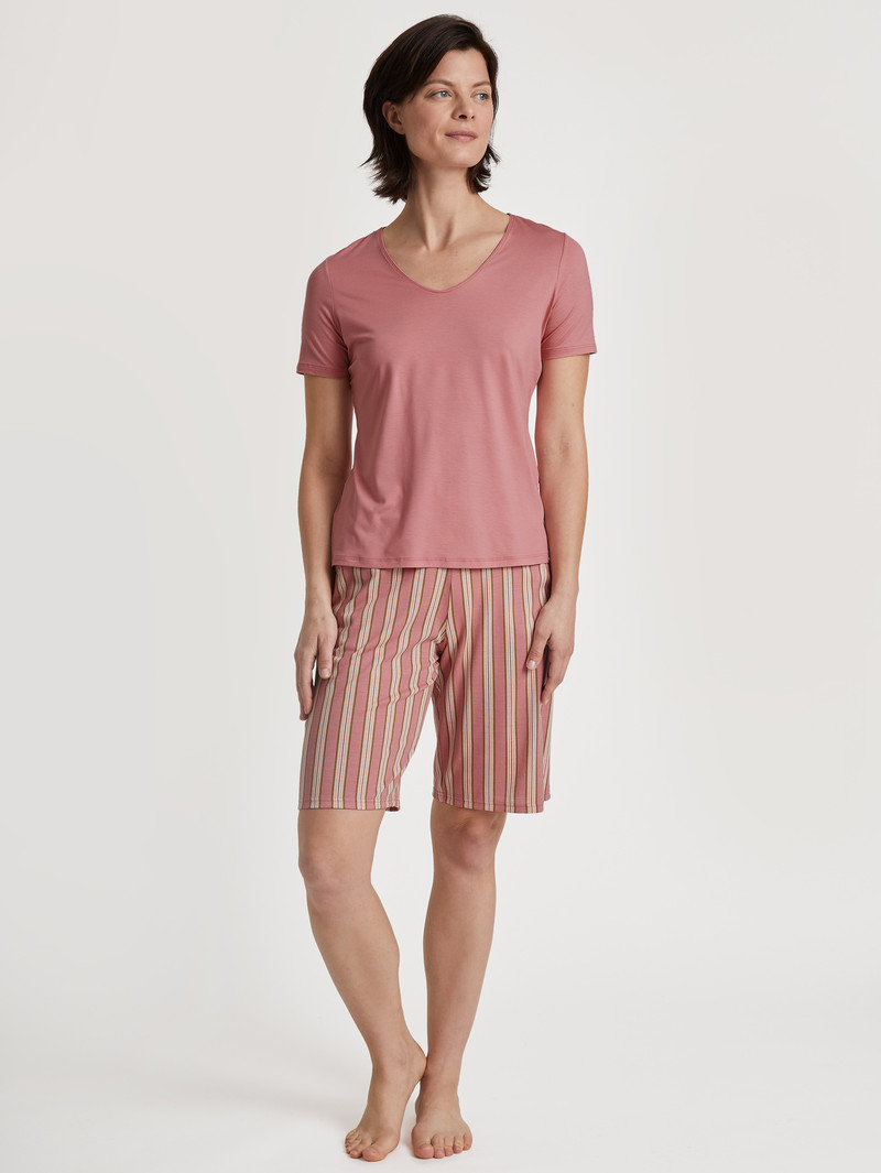 Loungewear Calida Special Shirt Short Sleeve Rose Femme | XYD-4537073