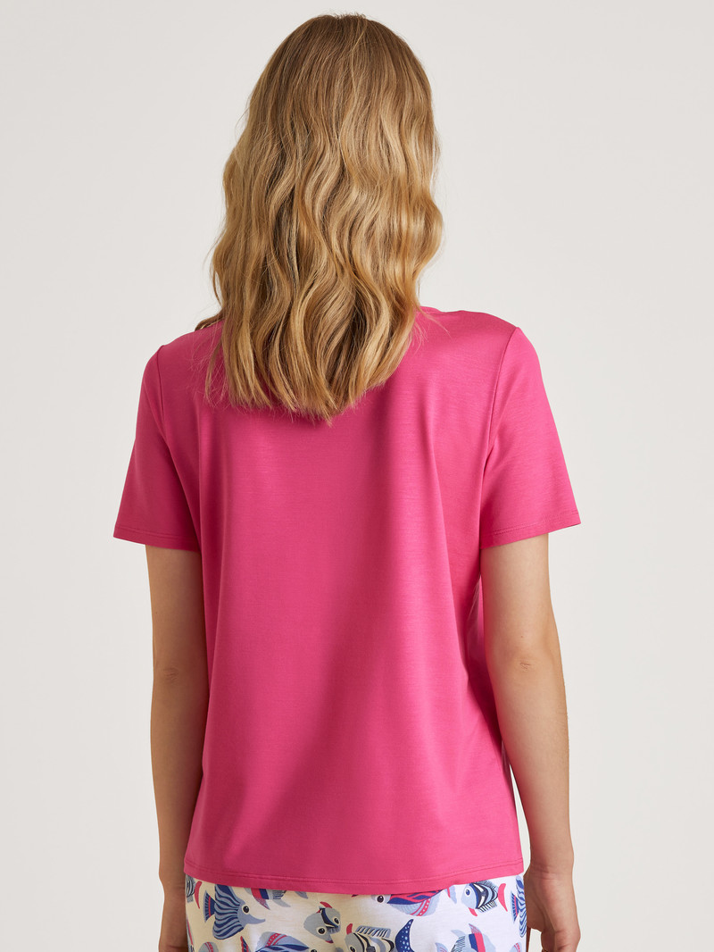 Loungewear Calida Favourites Serenity Shirt Short-sleeve Rose Femme | VXL-0215063