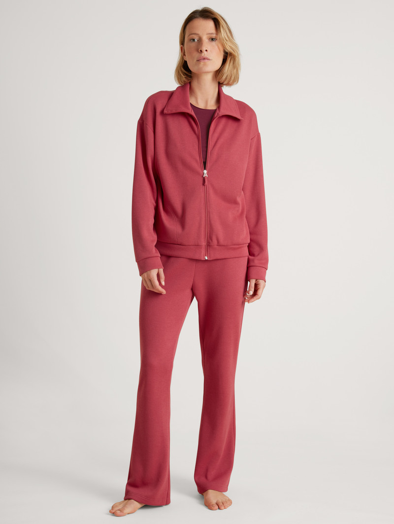 Loungewear Calida Lounge Butterfly Jacket Rouge Femme | VKE-2248213