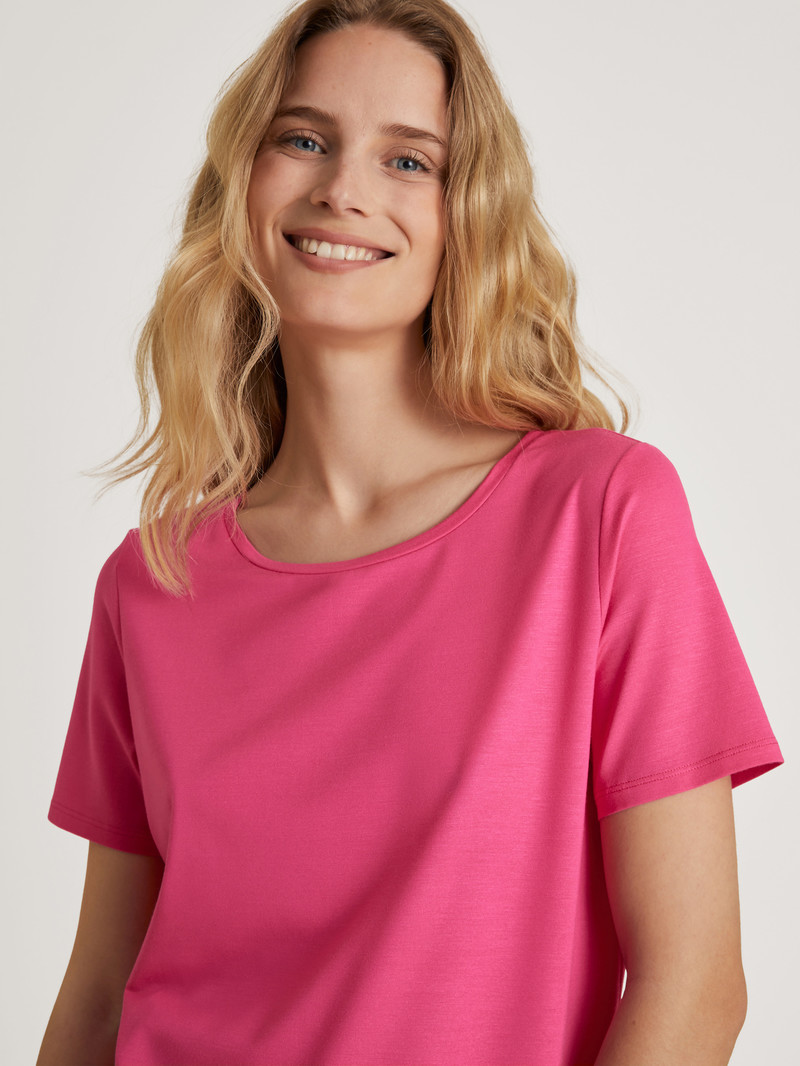 Loungewear Calida Favourites Serenity Shirt Short-sleeve Rose Femme | VXL-0215063