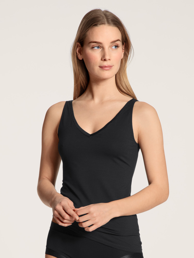 Sous Vêtement Calida Cate Tank-top Schwarz Femme | RPO-3856942