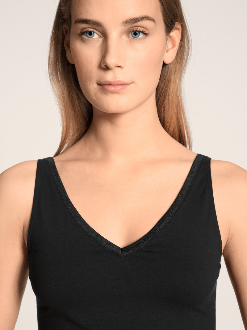 Sous Vêtement Calida Cate Tank-top Schwarz Femme | RPO-3856942