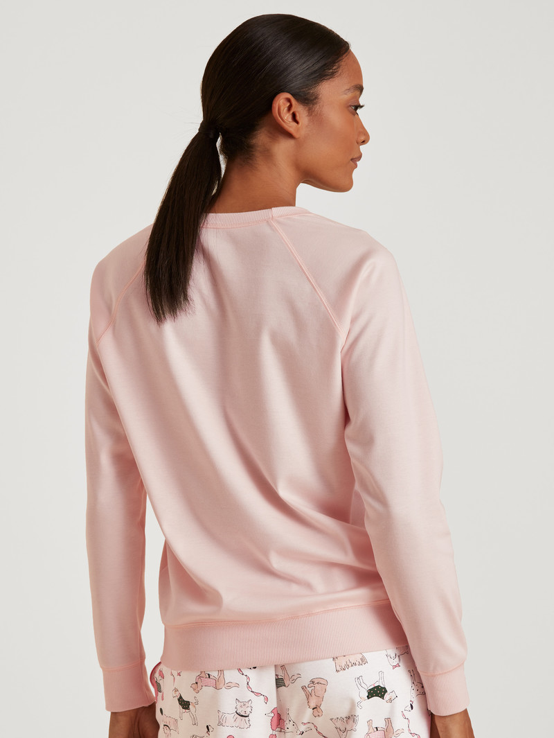 Loungewear Calida Favourites Dog Shirt Long Sleeve Pearl Blush Femme | ROI-1158853