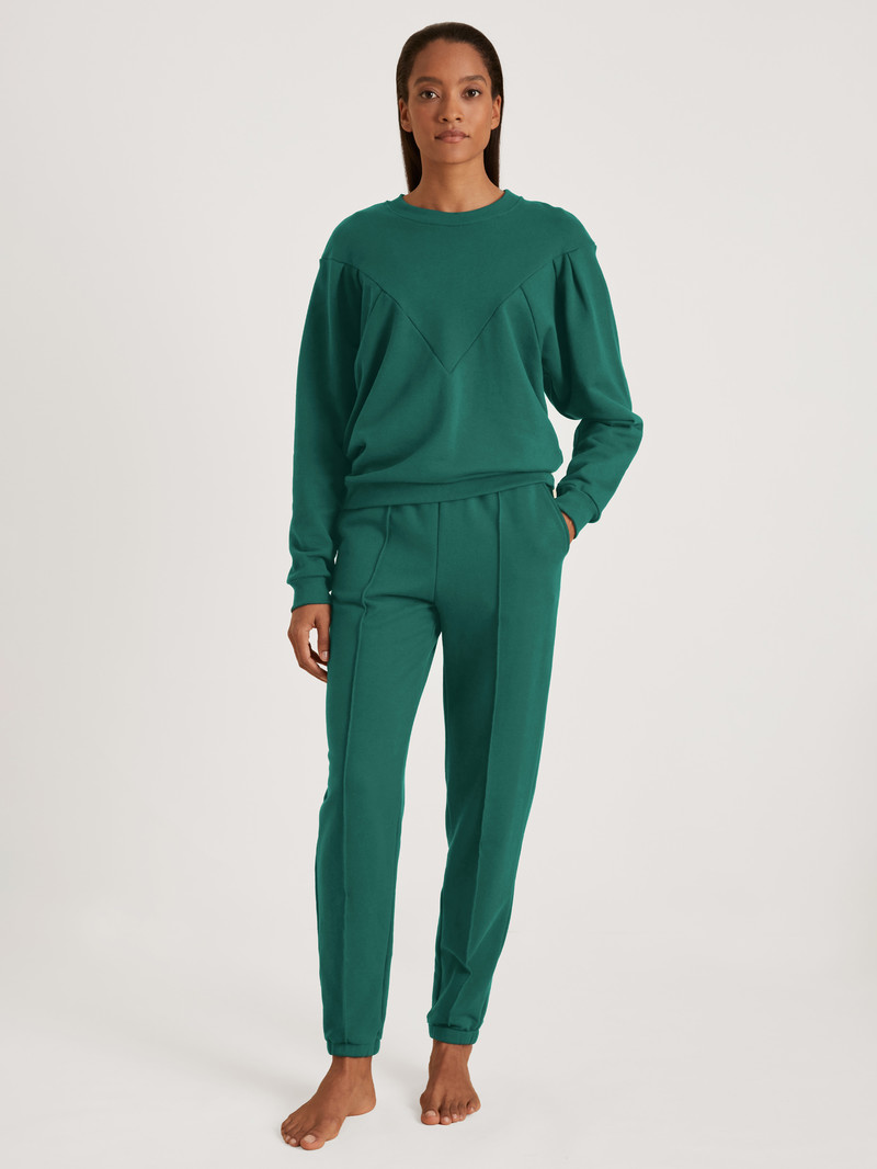 Loungewear Calida 100% Nature Relax Sweatpants, Cradle To Cradle Certified Vert Femme | QAC-2245437