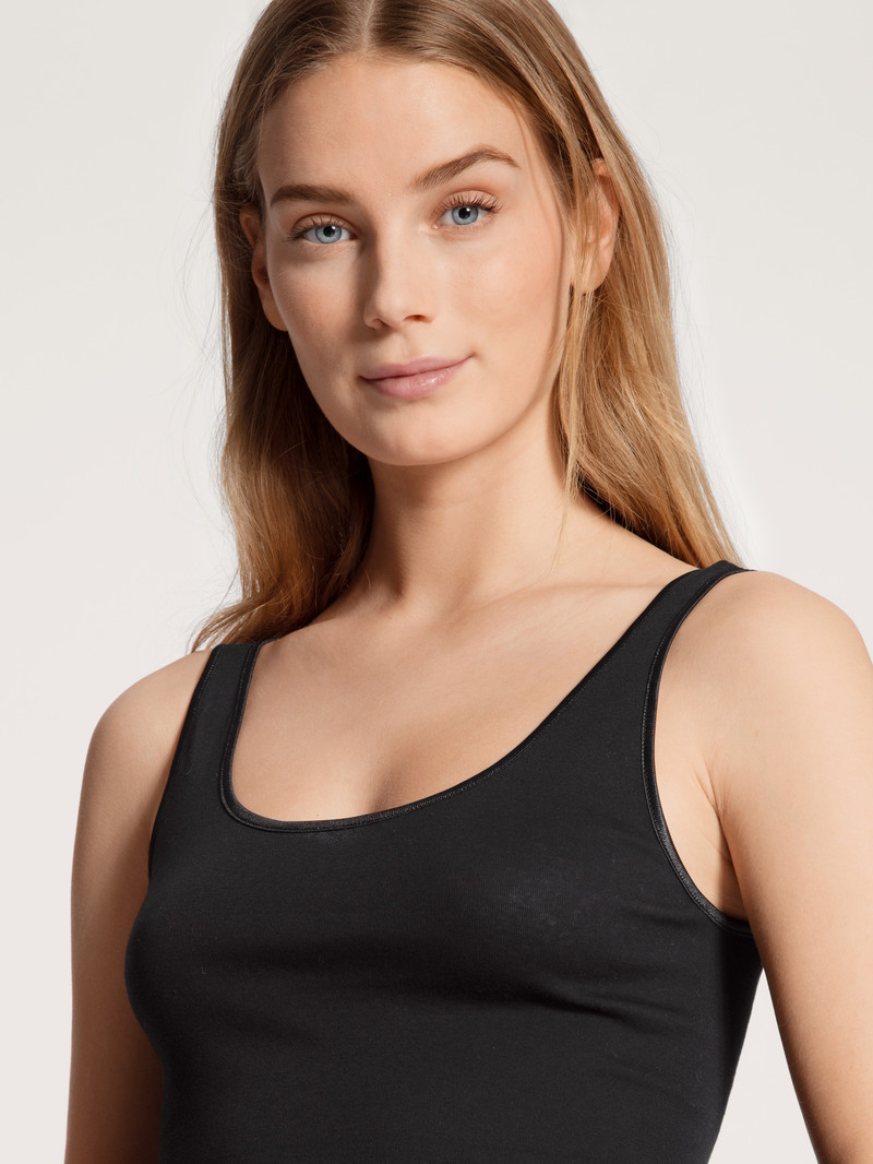 Sous Vêtement Calida Light Tank Top Schwarz Femme | ENT-8055961