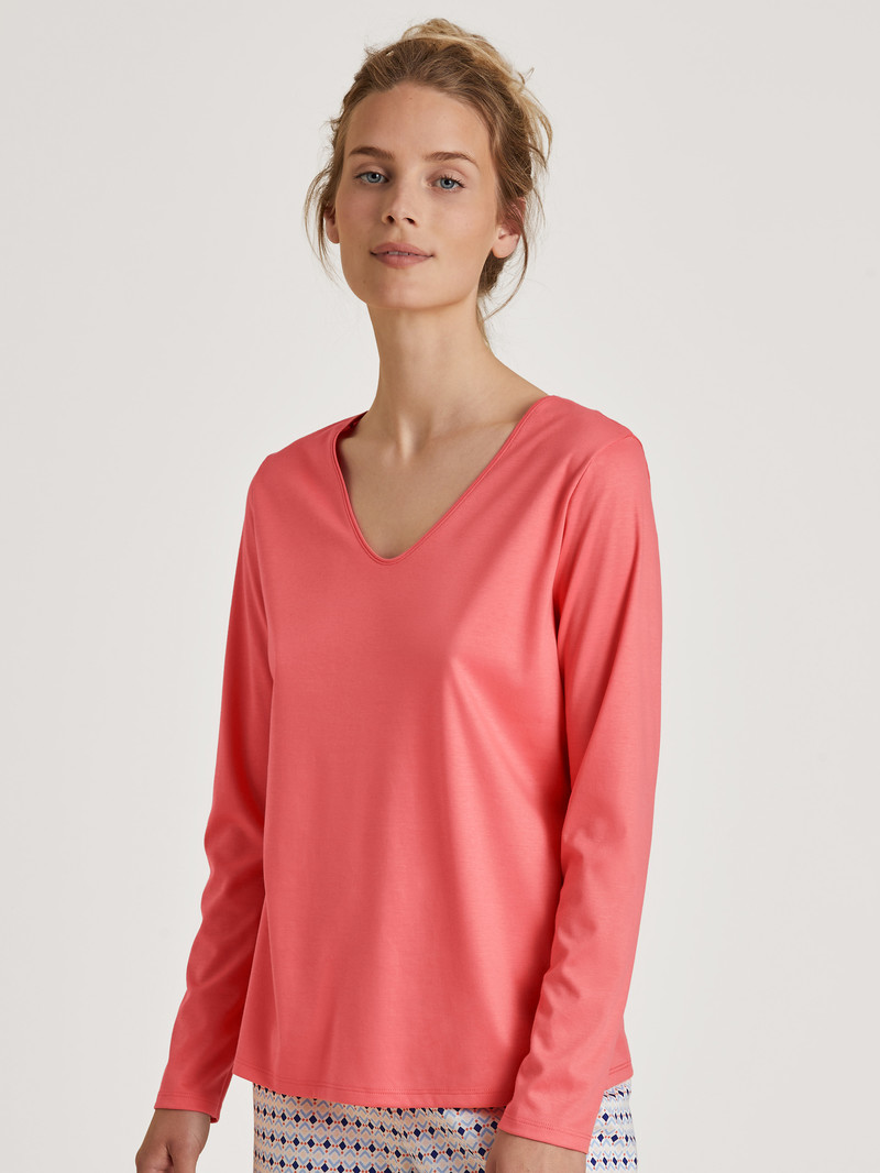 Loungewear Calida Special Shirt Long Sleeve Rose Femme | IZY-1354907