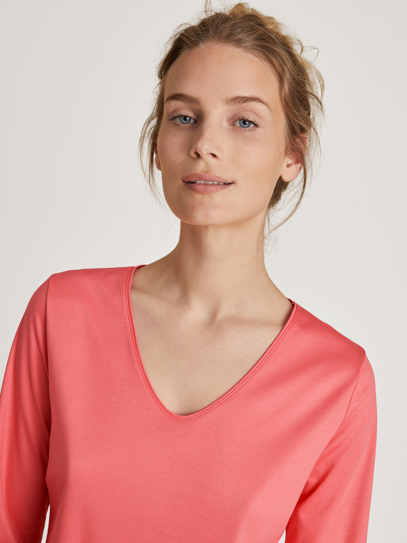 Loungewear Calida Special Shirt Long Sleeve Rose Femme | IZY-1354907