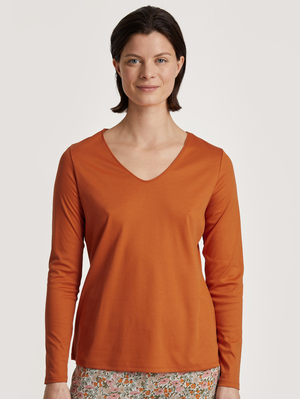 Loungewear Calida Special Shirt Long Sleeve Smoked Paprika Femme | BBL-4157272