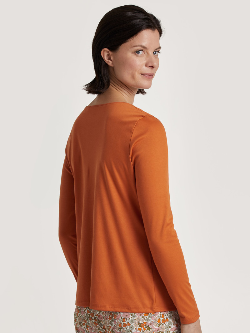 Loungewear Calida Special Shirt Long Sleeve Smoked Paprika Femme | BBL-4157272