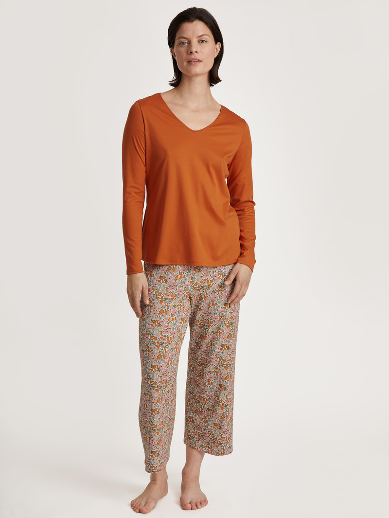 Loungewear Calida Special Shirt Long Sleeve Smoked Paprika Femme | BBL-4157272