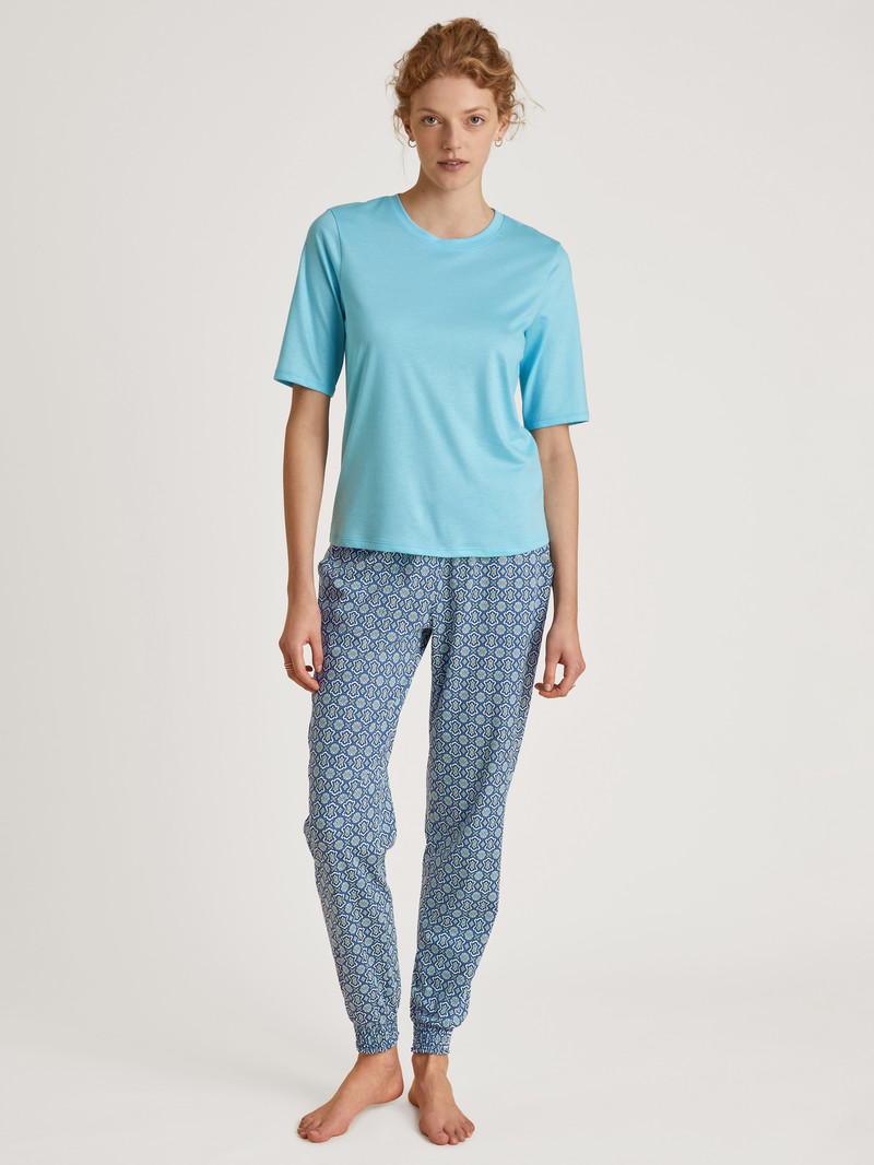 Vêtement De Nuit Calida Favourites Energy Shirt Short Sleeve Bleu Femme | MGD-5387364