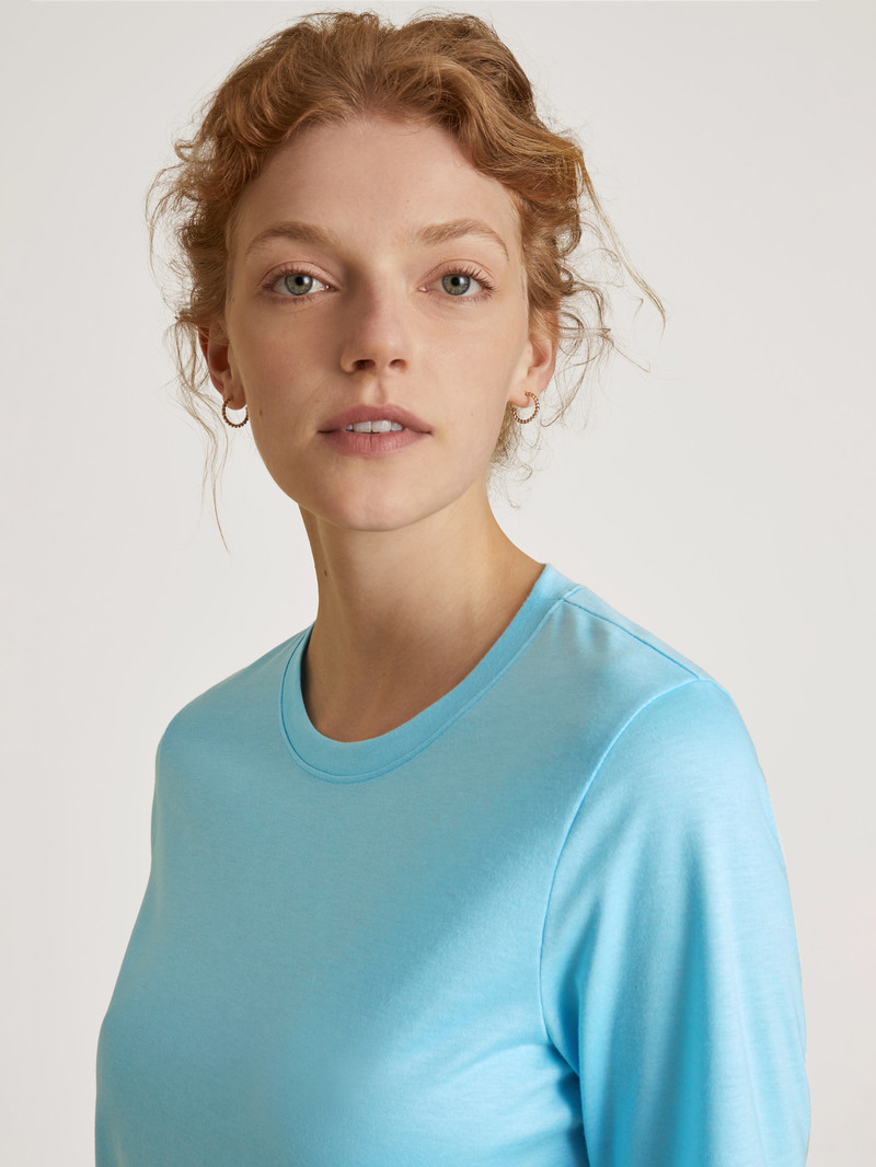 Vêtement De Nuit Calida Favourites Energy Shirt Short Sleeve Bleu Femme | MGD-5387364