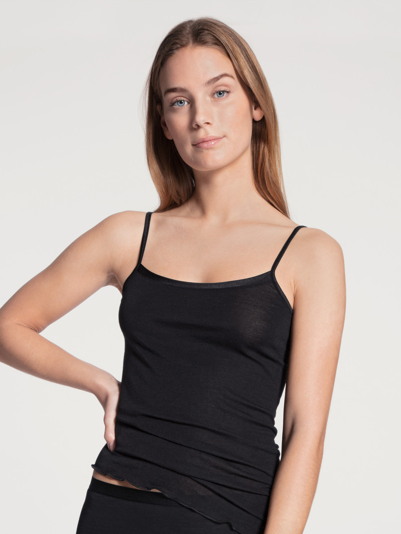 Sous Vêtement Calida True Confidence Spaghetti Top Ws Schwarz Femme | SZJ-5052269