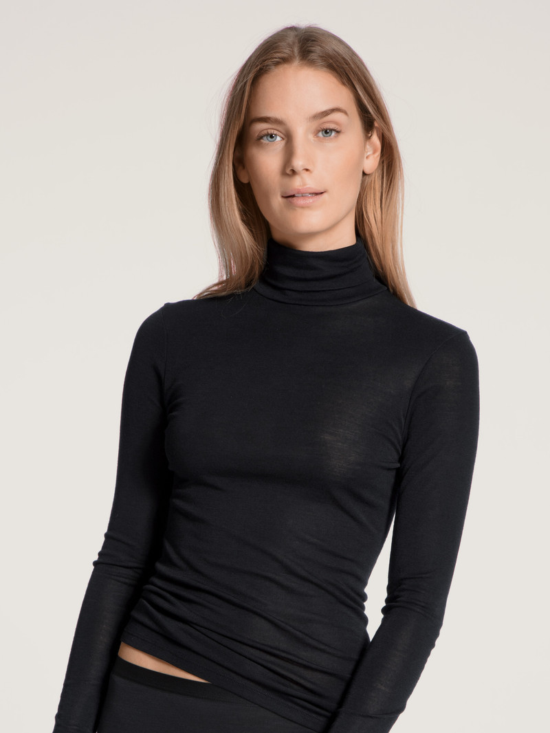 Sous Vêtement Calida True Confidence Shirt Long Sleeve Ws Schwarz Femme | YUG-2830524